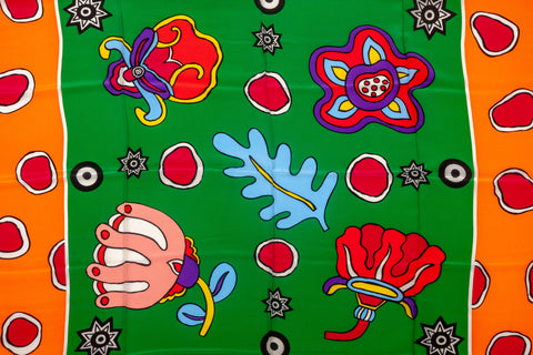 Memphis Floral Silk Scarf by Nathalie du Pasquier, Germany 1999