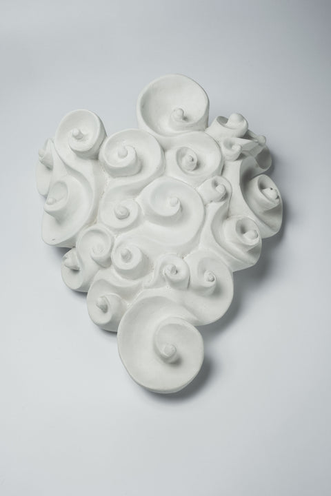 White Staff Sconce by JEAN BOGGIO for LES HERITIERS, France, 1990s