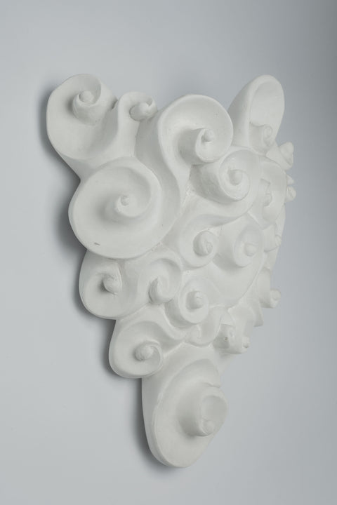 White Staff Sconce by JEAN BOGGIO for LES HERITIERS, France, 1990s