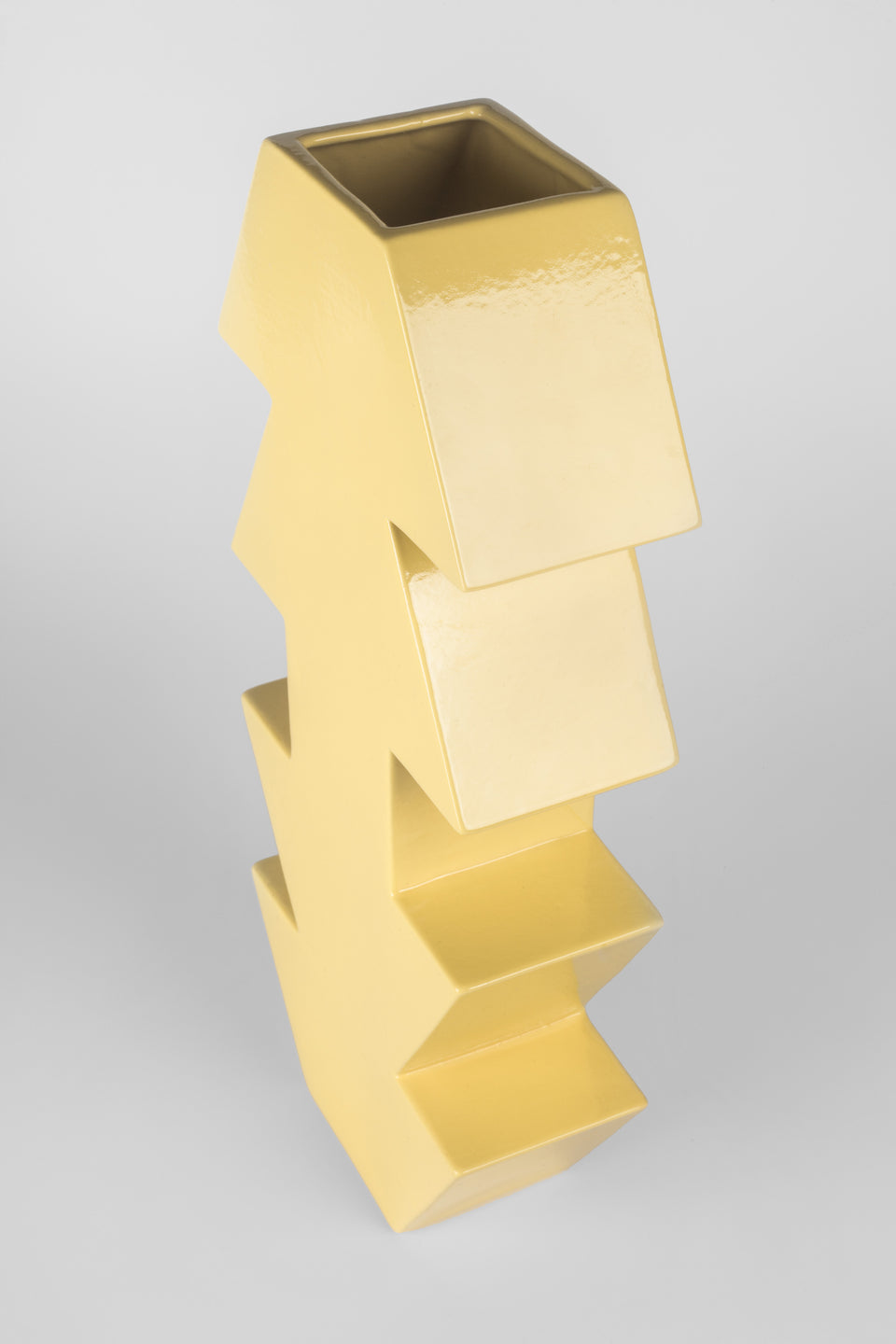 Ceramic Vase Yellow by FLORIO PACCAGNELLA for FLORIO KERAMIA, 1995