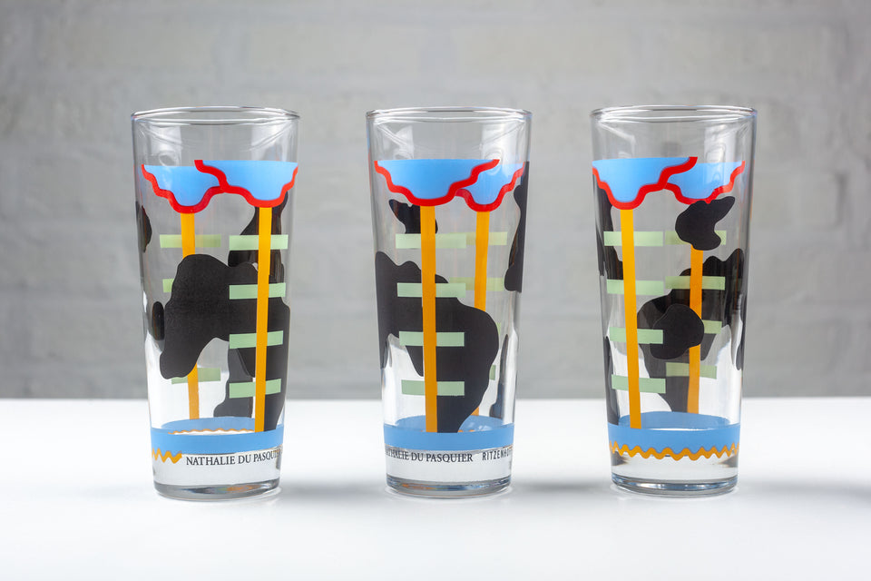 4 Memphis Glasses by Nathalie du Pasquier for Ritzenhoff, Germany