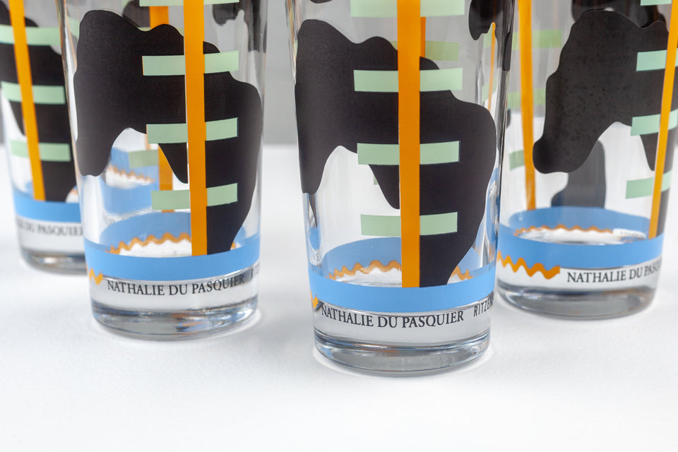 4 Memphis Glasses by Nathalie du Pasquier for Ritzenhoff, Germany