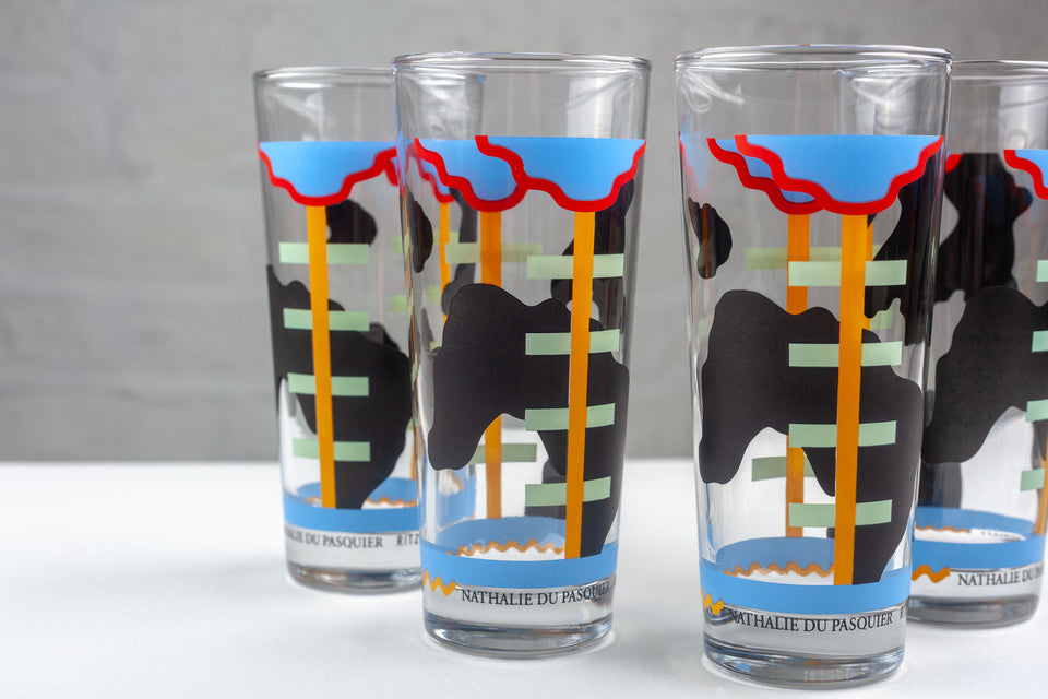 4 Memphis Glasses by Nathalie du Pasquier for Ritzenhoff, Germany