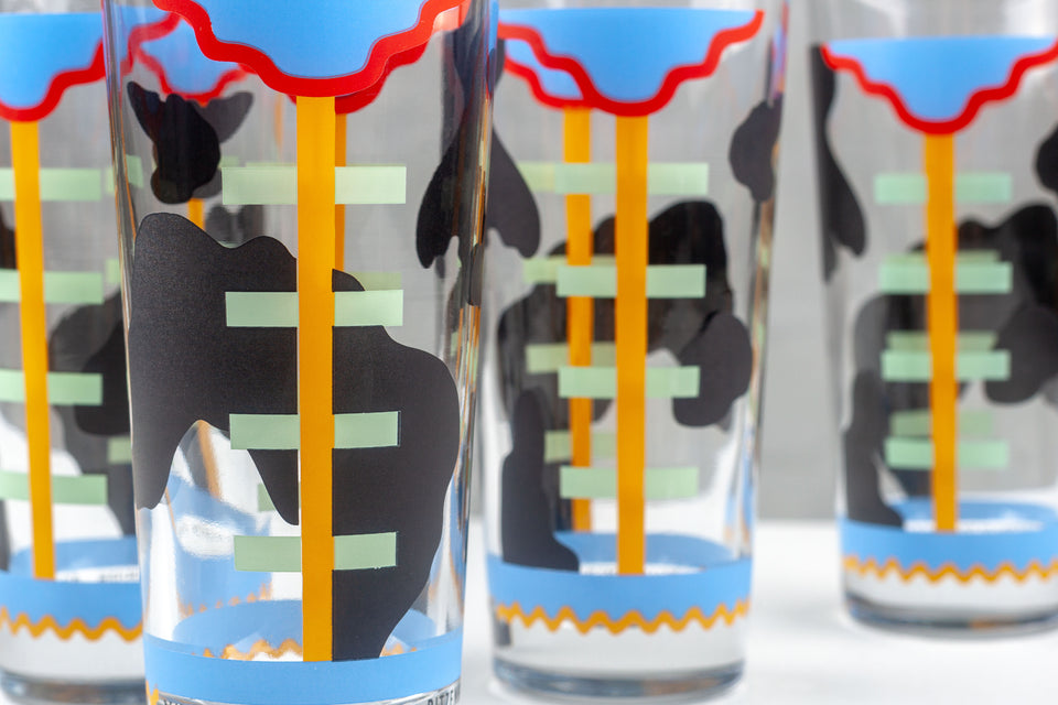 4 Memphis Glasses by Nathalie du Pasquier for Ritzenhoff, Germany