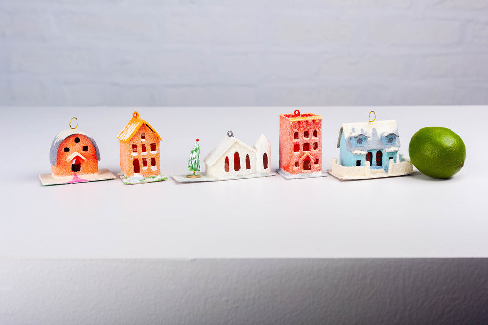 Snowy 1970s Church with Christmas Tree, Tree Ornament by Jason Sargenti