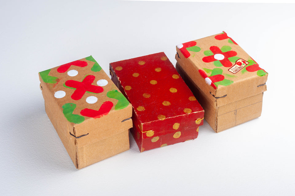 Set of Two Christmas Trees with box (3 sets available), Putz Houses by Jason Sargenti