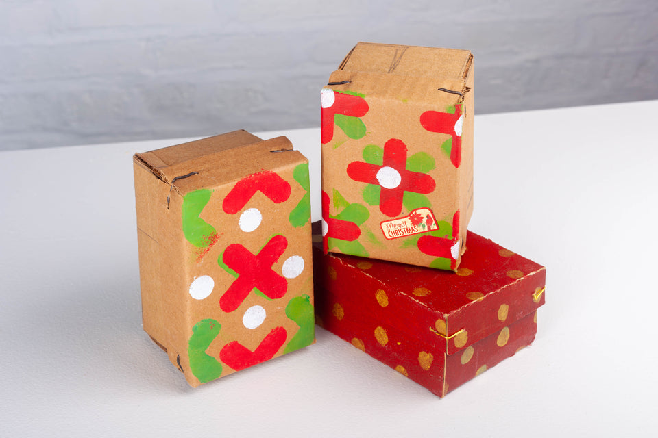 Set of Two Christmas Trees with box (3 sets available), Putz Houses by Jason Sargenti