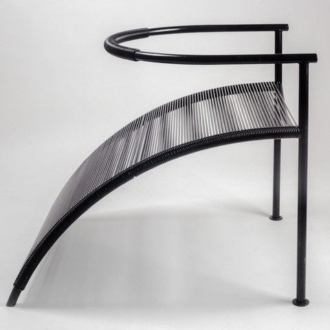 Chair by PHILIPPE STARCK for XO Paris, Black Metal and strings, 1980s