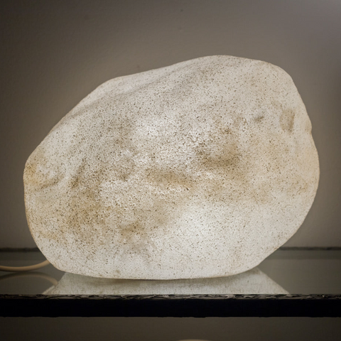 Textured Luminescent Rock Lamp by SINGLETON, Italy, 1960s