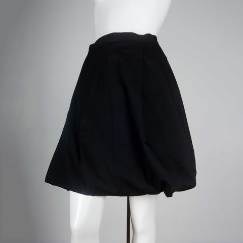 Comme des Garçons 1990 voluminous black wool skirt from Japan. 