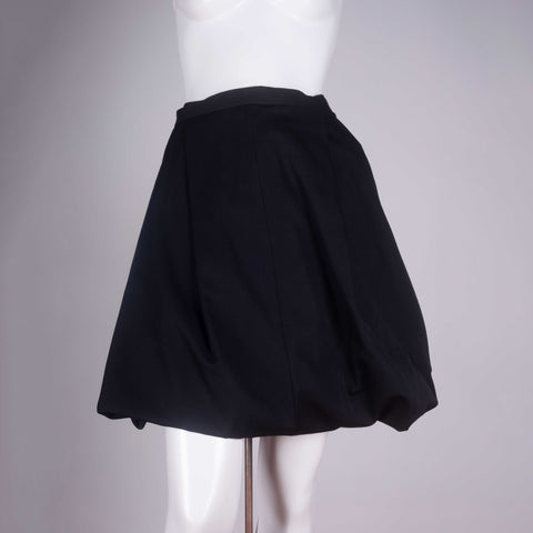 Comme des Garçons 1990 voluminous black wool skirt from Japan. 
