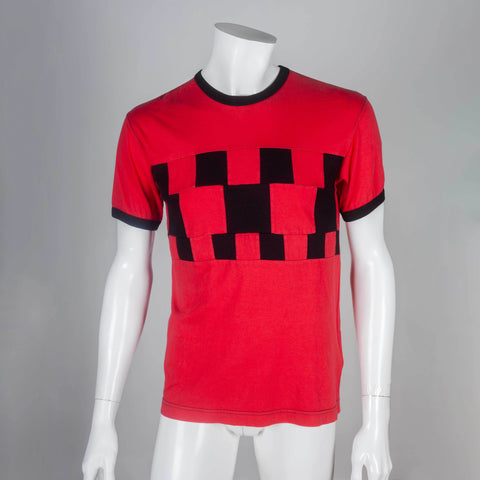 Comme des Garçons Homme Plus 2003 red and black short sleeve tee from Japan.