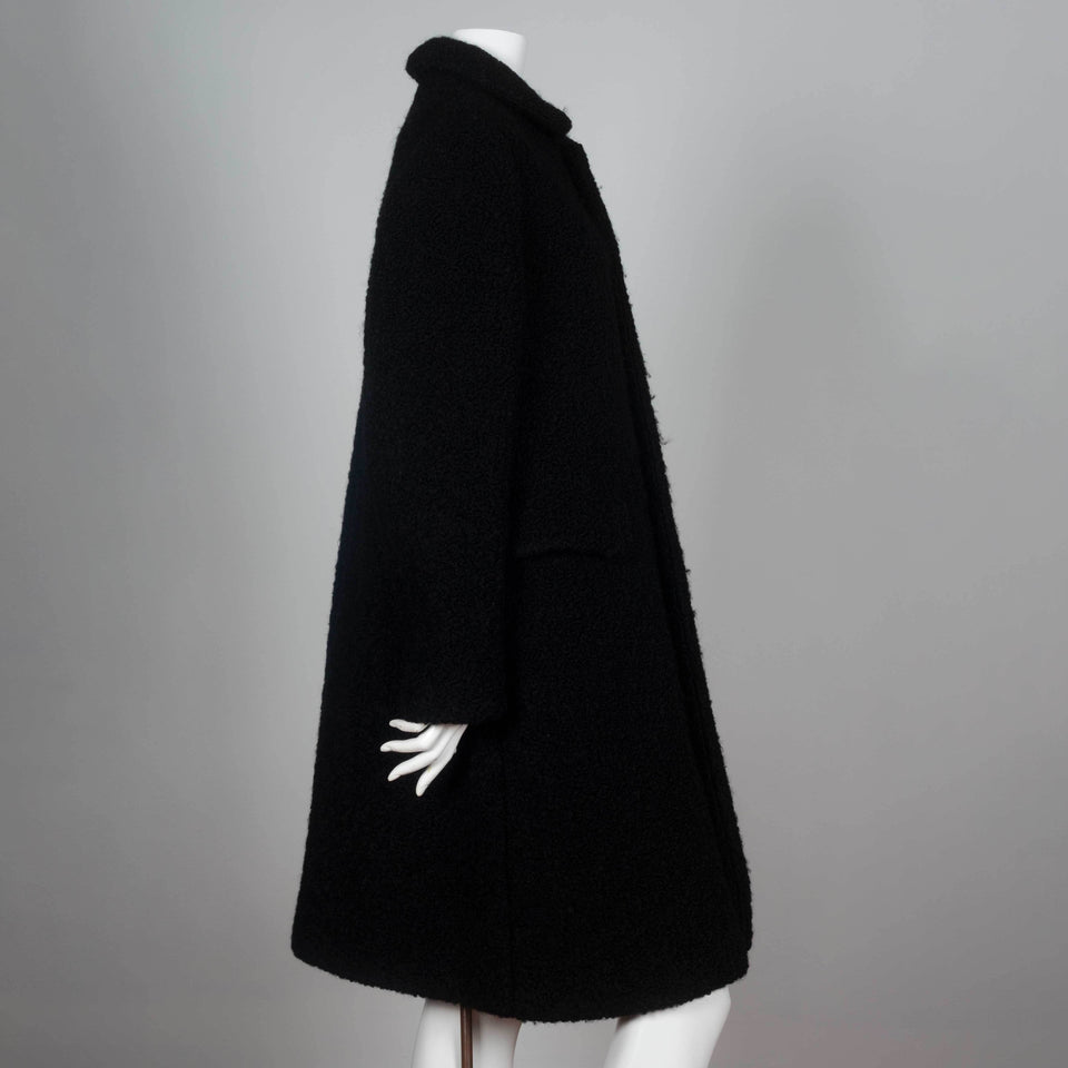Comme des Garçons Robe de Chambre 2002 black, single-breasted wool coat.