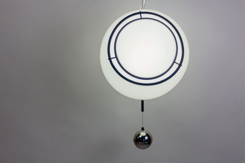 White Pendant Lamp, GUZZINI, Italy 1970s