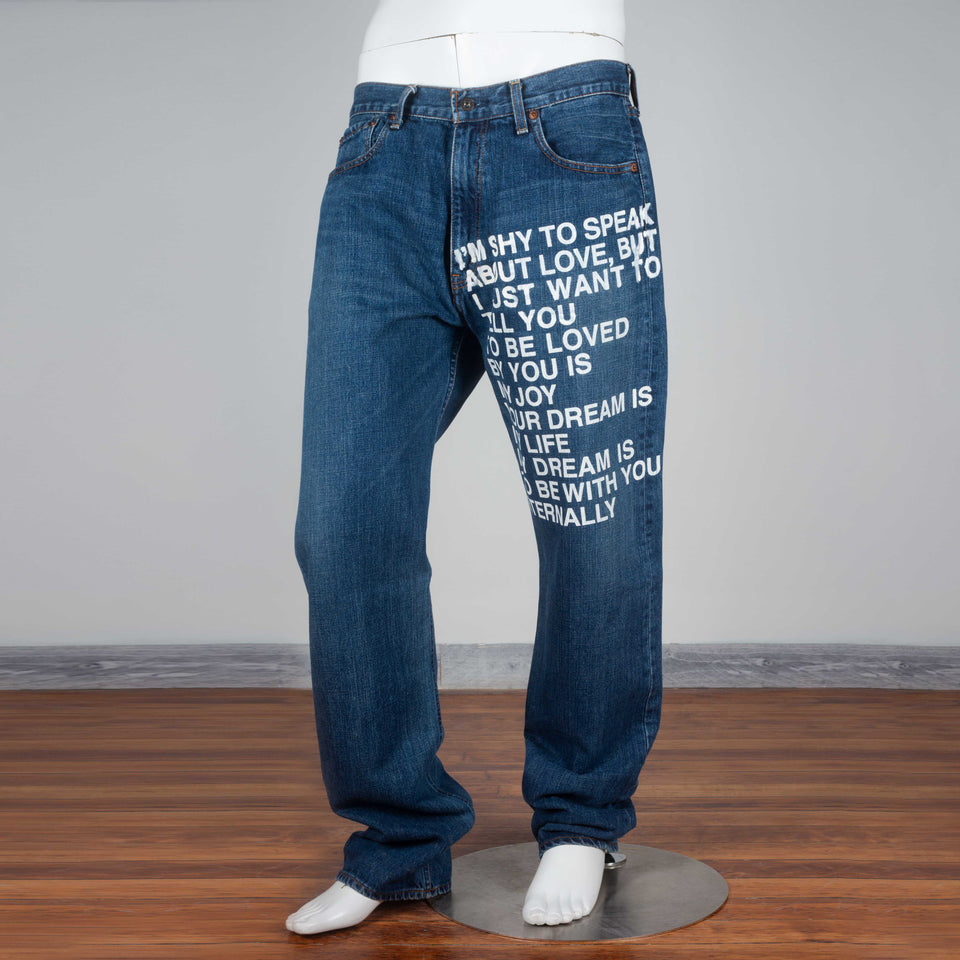 Junya Watanabe CDG x Levi's poem jeans, 2001. 