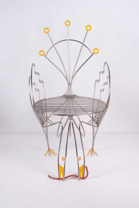 Pavone Chair by Riccardo Dalisi, limited edition for Zabro (Zanotta)1986