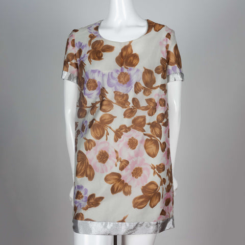 Comme des Garçons nylon dress from Japan with floral pattern dated 1993. 
