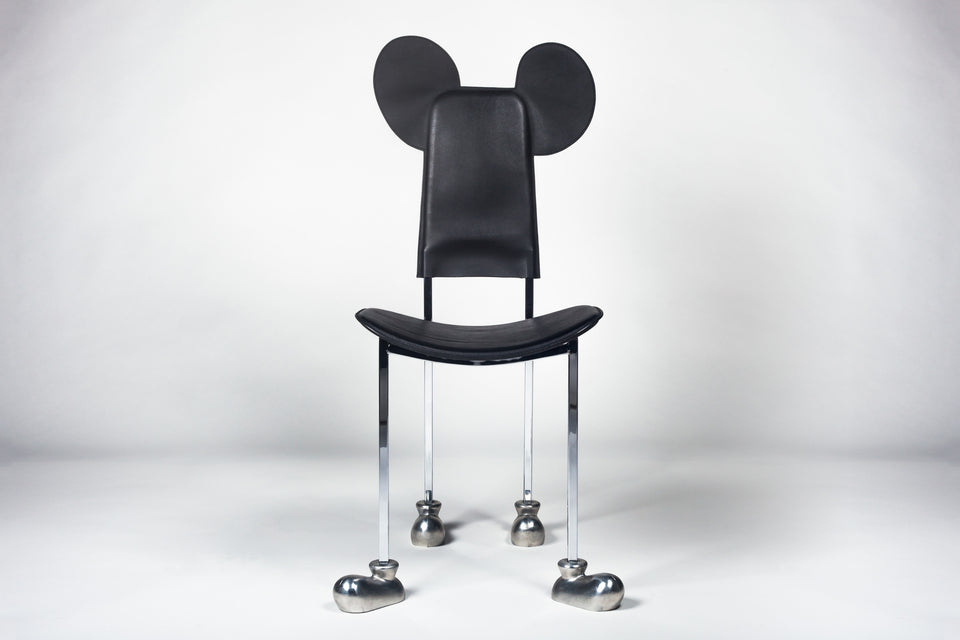 Leather Mickey Mouse chair by Javier Mariscal, 1987. 