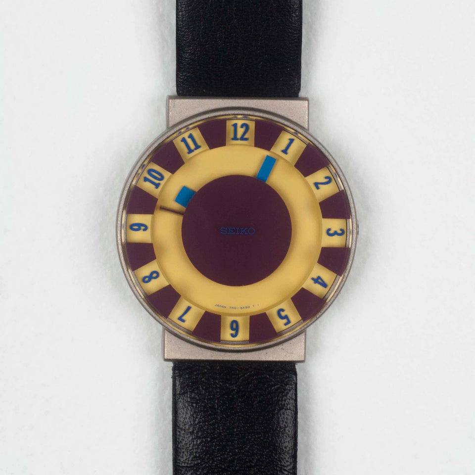 First edition, 1993 Seiko Sottsass wristwatch. 