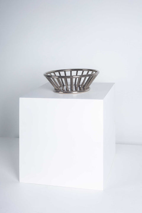Michele de Lucchi centerpiece, edition of 10, Silvered Solid Brass, 1993