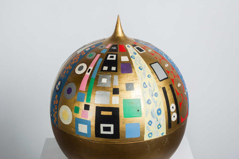 'Soli’ gold box by Alessandro Guerriero for Studio Alchimia, collection 'Museo Alchimia', 1990 Milan