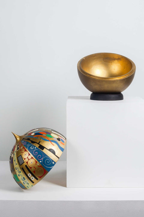 'Soli’ gold box by Alessandro Guerriero for Studio Alchimia, collection 'Museo Alchimia', 1990 Milan