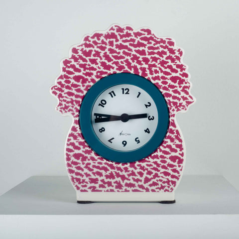 Pink Desk Clock by GEORGE SOWDEN for NEOS, Italy, 1980S