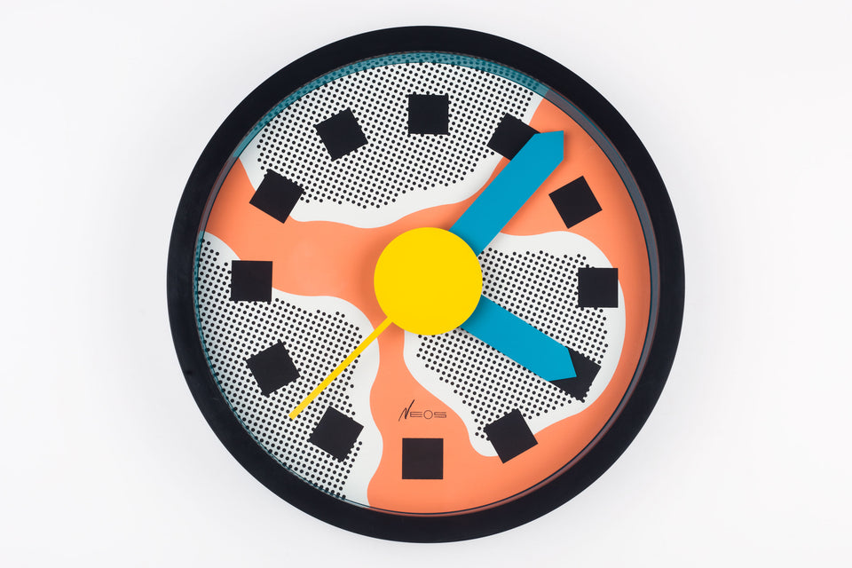 Wall Clock GEORGE SOWDEN & NATHALIE DU PASQUIER for NEOS by LORENZ, Italy, 1980s